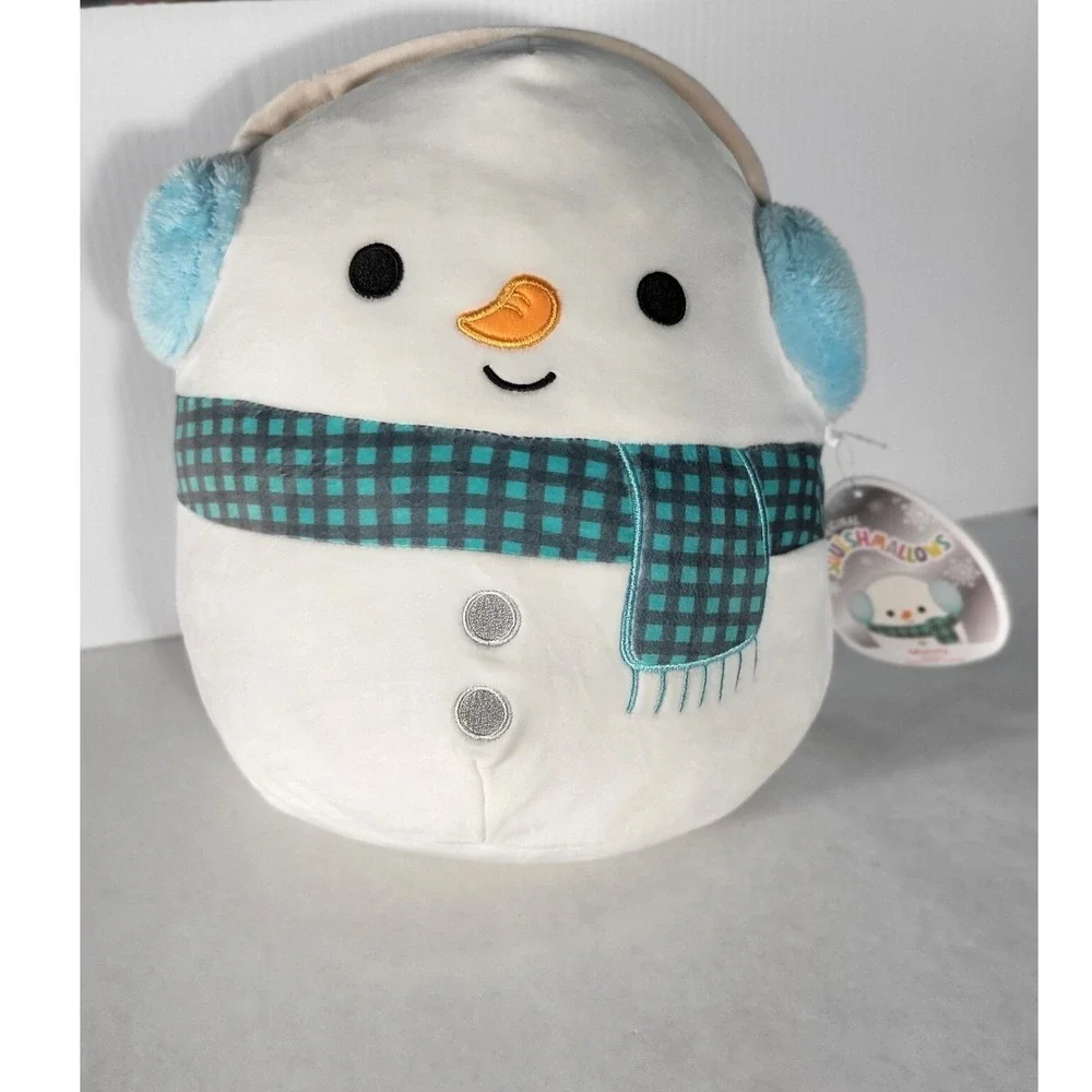 Squishmallow Plush Snowman with Earmuffs Holiday Winter‎ Stuffed Animal - Picture 4 of 6